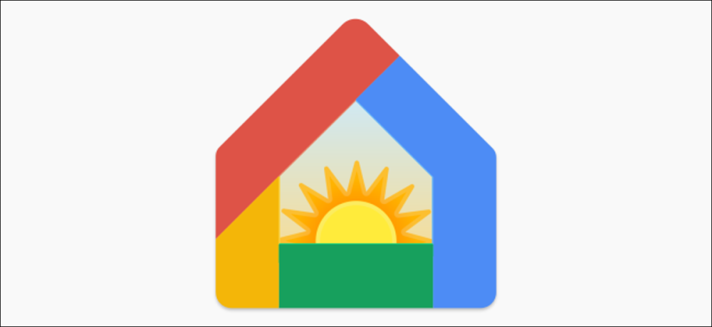 Google Home logo with a sun in the middle