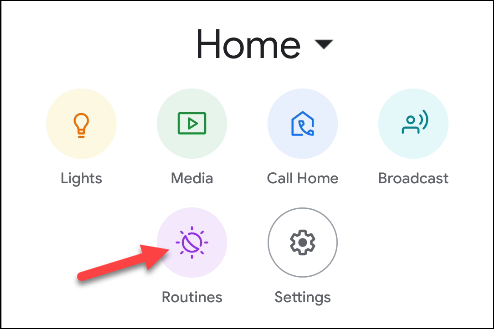 Tap the "Routines" button in the Home app