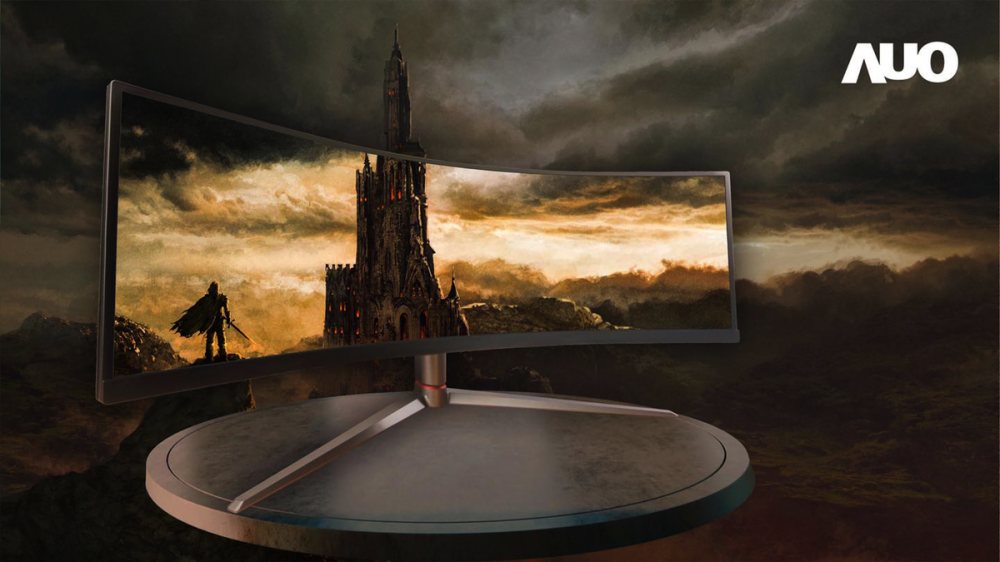 Illustration of the AUO 49-inch Ultra-wide 5K 360Hz Curved Gaming Display