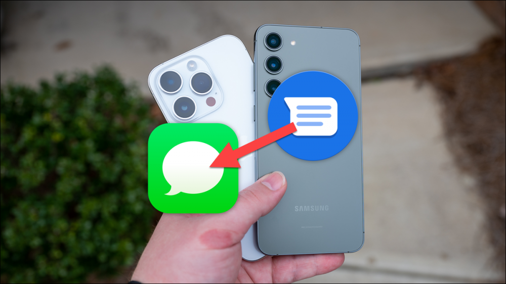 iPhone and Android messages.